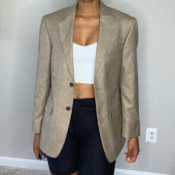 Stafford Essential Oversized Plaid Single Breasted Blazer - Picture 10 of 16